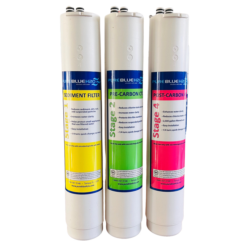 Pure Blue H2O Filter Set 3 Pack Sediment Carbon CTO Replacement